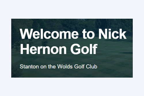 Nick Hernon Golf